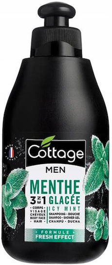 Cottage Schaumbad Duschmittel Männer 3in1 Schaumbad Duschgel Eiss-Minz 250ml