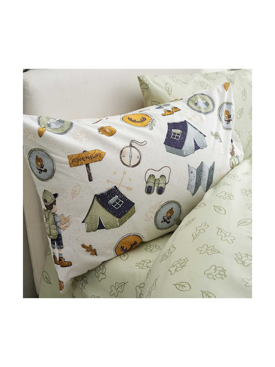 Vesta Home Single Cotton Sheet Set Tommy Green 175x255cm