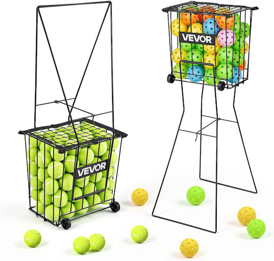 Vevor Καρότσι Συλλογής Μπαλών Τένις Pickleball Ρόδες Χωρητικότητα 75 Μπάλες Wqsnljtgtg75z8red001v0
