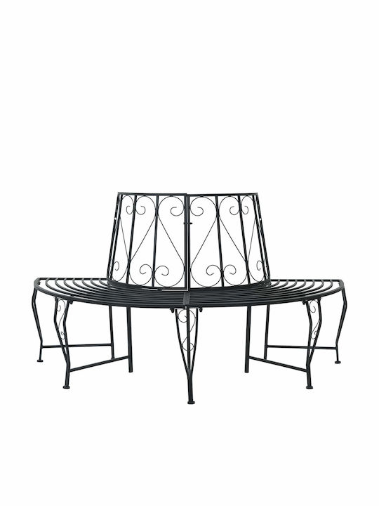 Metallisches Gartenbank Schwarz 160x80x89cm