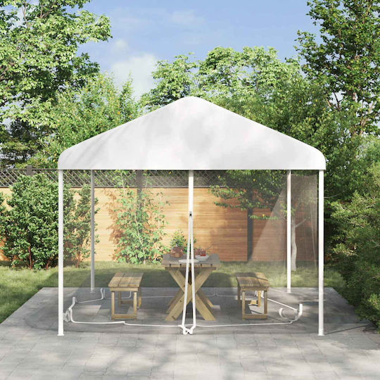 vidaXL Seite Für Kiosk Weiß 3.6x3m