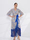 Maxi Dress for Wedding - Christening Blue KM609 037
