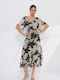 Summer Midi Dress for Wedding - Christening Floral Print