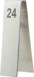 Αριθμημένα Stands Πινακίδες Τραπεζιού Χάραξη 1–25 Inox 5x7x17cm Tablecraft Tc 12795