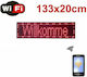 Wifi Scrolling LED Sign One-Sided Waterproof 133x20cm Red