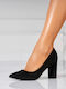 Wildleder Pumps mit Hochem Absatz Schwarz