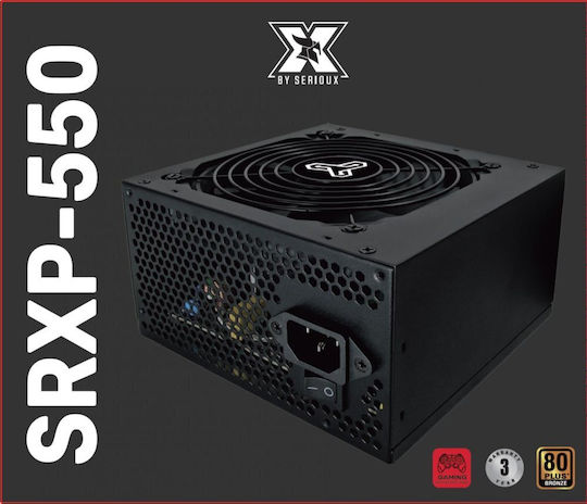 Serioux 550W Sursă de Alimentare Neagră Full Wired 80 Plus Bronze (SRXP-550)