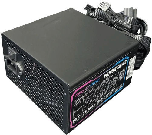 ProGaming 750W Sursă de Alimentare Neagră Full Wired 80 Plus Silver (PG750W80SI)