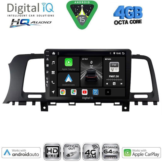 Digital IQ Car Audio System for Nissan Murano 2007-2014 Bluetooth USB WiFi GPS Apple CarPlay Android Auto with 9" Touch Screen