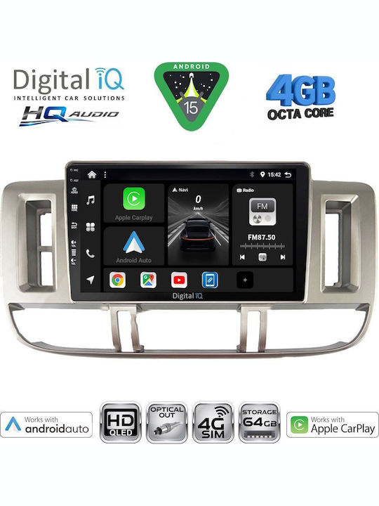 Digital IQ Car Audio System for Nissan X-Trail 2000-2004 (Bluetooth/USB/WiFi/GPS/Apple CarPlay/Android Auto) with 9" Touch Screen