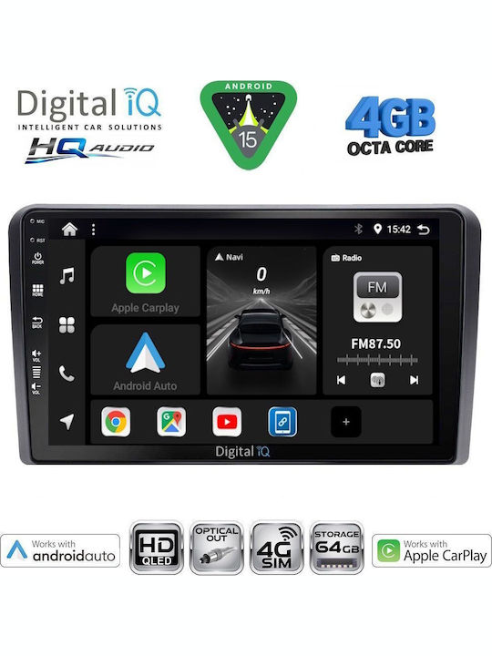Digital IQ Car Audio System 2001-2005 Bluetooth USB WiFi GPS Apple CarPlay Android Auto with 9" Touch Screen