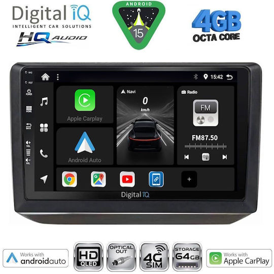 Digital IQ Car Audio System for Skoda Fabia 2008-2014 Bluetooth USB WiFi GPS Apple CarPlay Android Auto with 10" Touch Screen