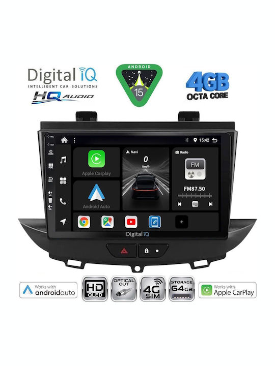 Digital IQ Auto-Audiosysteme Für Opel Crossland / Grandland 2017 Mit Touchscreen 9" Bluetooth USB WiFi GPS Apple CarPlay Android Auto