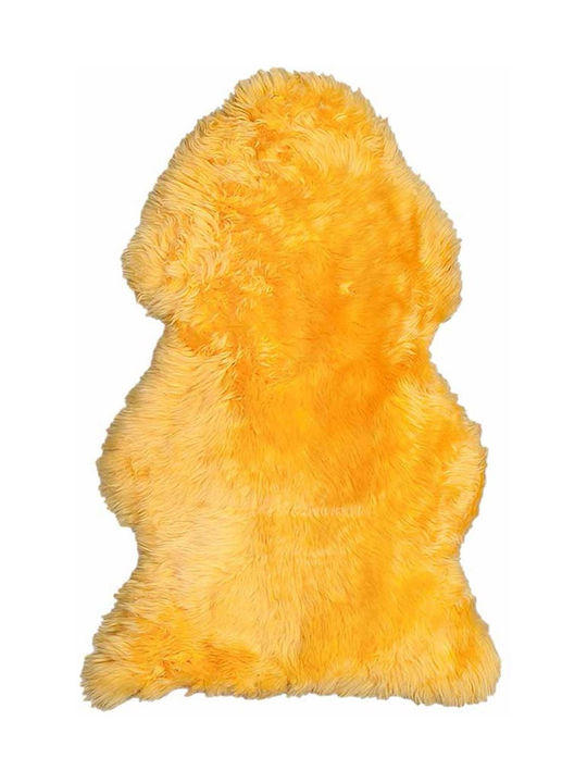 Viokarpet Sheep Skin Rug Rectangular Yellow 60x110cm