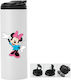 Photoretous Thermosflasche Doppelter Deckel Mickey Mouse 600ml Weiß