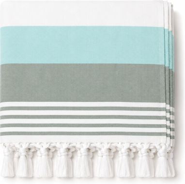 Morena Spain Beach Towel with Fringes 100x173cm SM-MATI-26TW-Khaki