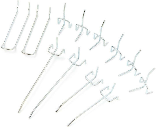 Cârlige Metalice 30mm Panou Pentru Unelte 12 Bucăți
