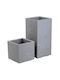 HowHomely Set 2 Beton Pflanzgefäße Grau