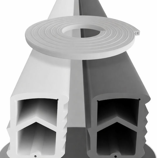 Steel Door Frame Seal 5 Meters Thermoplastic Elastomer 16x12 Mm