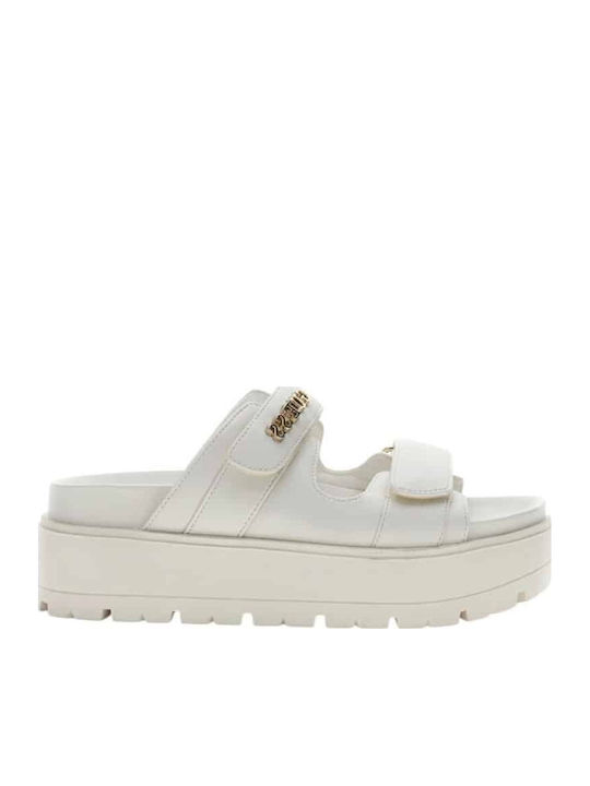 Guess Guess Damen Flatforms Beigen Sandalen