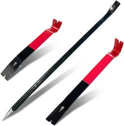 Relaxdays Set 3 Handles Red Black 58x2x4.5 Cm
