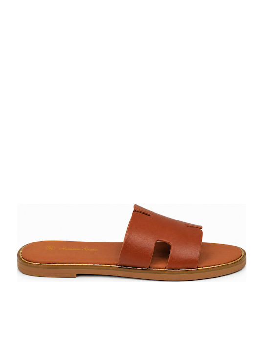 Damen Flache Sandalen Braun SM-MRS-F07-26SA-KAMEL