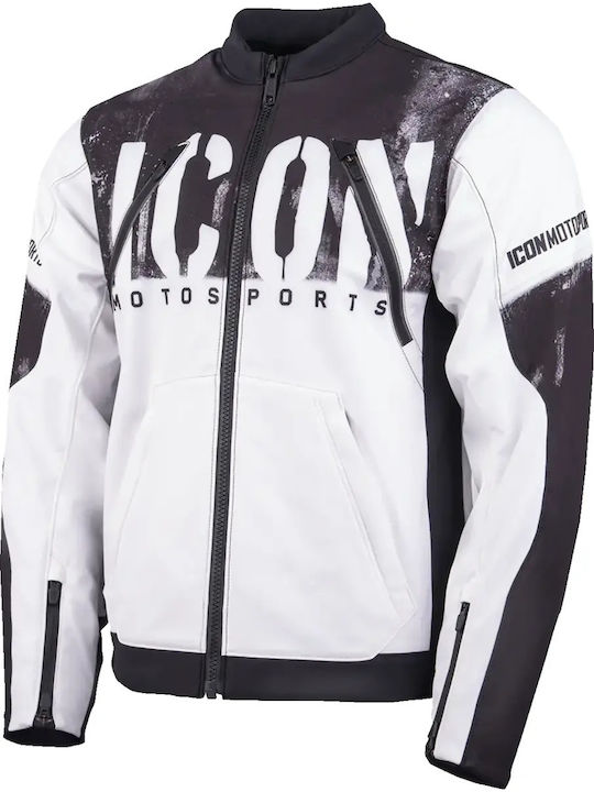 Icon Merc3 Anomaly Softshell Jachetă De Călărie Pentru Bărbați Vară Negru/Alb