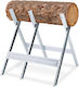 Relaxdays Grillzubehör Eisen Ziege Silber 81x81x75,5 cm