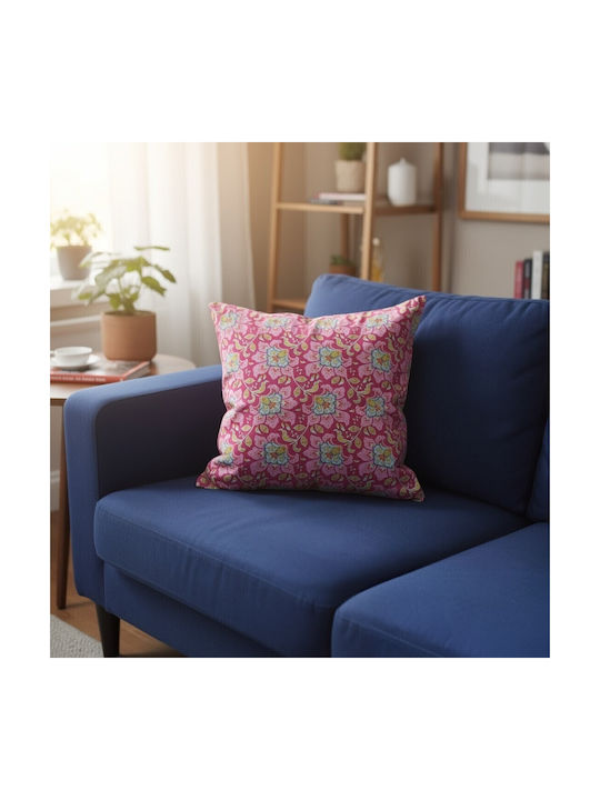 Oxygen Калъф За Възглавница Eco Text Fabric Розов 45x45см