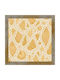 Oxygen Decorative Pillow Case Eco Text Fabric Yellow 45x45cm