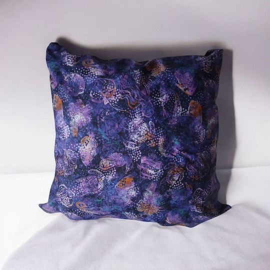 Oxygen Калъф За Възглавница Purple Sea Turtle Лилав 45x45см
