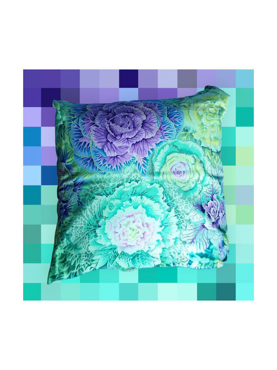 Oxygen Διακοσμητική Μαξιλαροθήκη Kaffe Fassett Purple Brassica Oleracea Μωβ 45x45εκ.