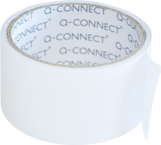 Q-Connect Double-Sided White Adhesive Tape 5m x 50mm