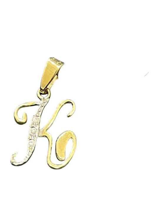 Monogramm Charm aus 14K Gold mit Zirkon