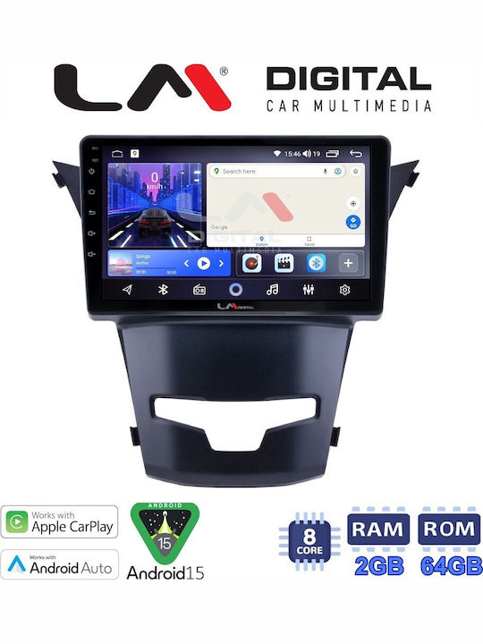 LM Digital Car Audio System for Daewoo Korando SsangYong Korando 2014 Bluetooth USB Wi-Fi GPS Apple CarPlay Android Auto
