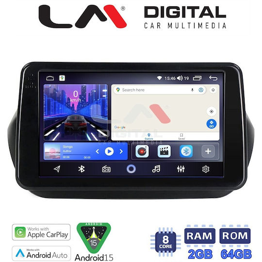 LM Digital Ηχοσύστημα Αυτοκινήτου για Peugeot Bipper Fiat Fiorino Citroen Nemo 2007 > 2021 (Bluetooth/USB/WiFi/GPS/Apple-Carplay/Android-Auto)