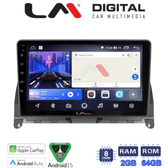 LM Digital Ηχοσύστημα Αυτοκινήτου για Mercedes-Benz C Class 2007>2011 (Bluetooth/USB/WiFi/GPS/Apple-Carplay/Android-Auto)