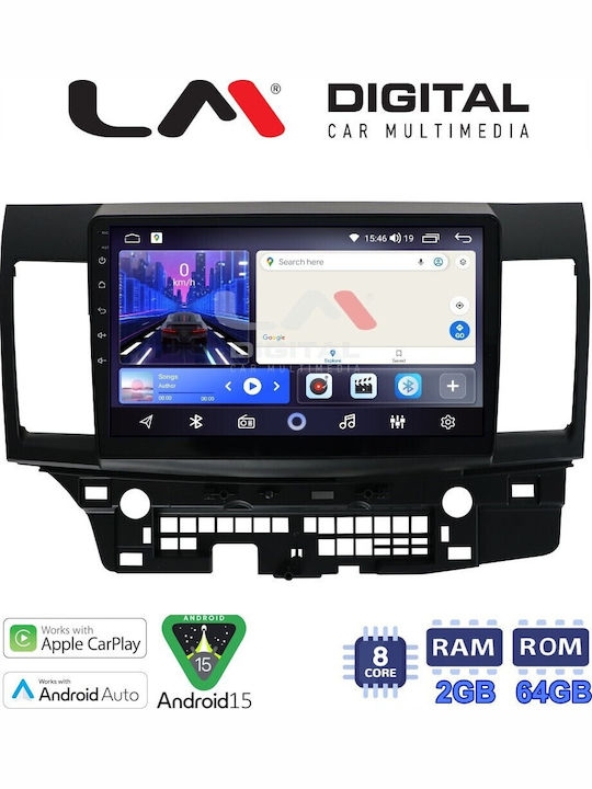 LM Digital Car Audio System for Mitsubishi Lancer 2008 Bluetooth USB Wi-Fi GPS Apple CarPlay Android Auto