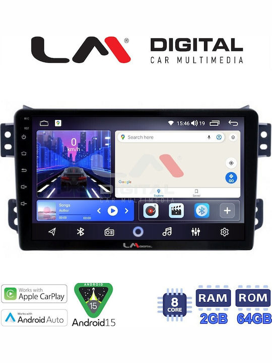 LM Digital Auto-Audiosystem für Opel Agila Suzuki Hoch 2008 Bluetooth USB Eingebautes Wi-Fi GPS Apple CarPlay Android Auto