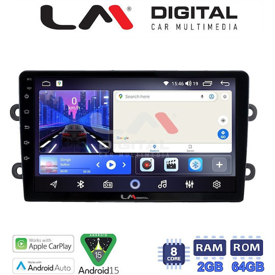 LM Digital Car Audio System for Renault Logan Dacia Duster Logan Sandero 2013 2018 Bluetooth USB Wi-Fi GPS Apple CarPlay Android Auto