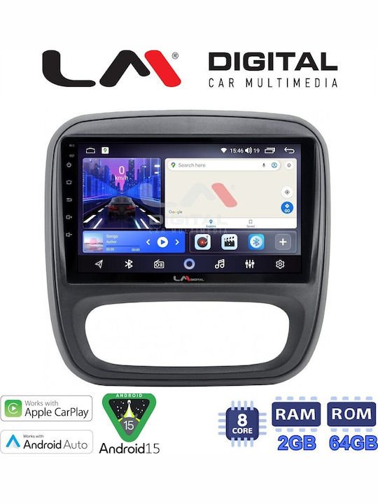 LM Digital Car Audio System for Opel Vivaro Fiat Talento Renault Trafic Nissan NV300 2014-2020 Bluetooth USB Wi-Fi GPS Apple CarPlay Android Auto