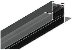 Inlight Вградена Магнитна Rail 220v Капак Черен Отенък D:2m Trm20022 Trm20022