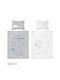 Detexpol Baby Bettbezüge Set mit Kissenbezug Blau Grau 90x120cm