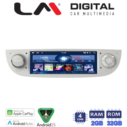 LM Digital Ηχοσύστημα Αυτοκινήτου για Fiat 500 2007 > 2016 (Bluetooth/USB/WiFi/GPS/Apple-Carplay/Android-Auto) με Οθόνη Αφής 7"