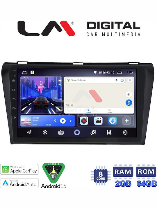 LM Digital Car Audio System for Mazda 3 2009 2014 Bluetooth USB Wi-Fi GPS Apple CarPlay Android Auto