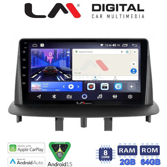 LM Digital Ηχοσύστημα Αυτοκινήτου για Renault Megane 2009 >2016 (Bluetooth/USB/WiFi/GPS/Apple-Carplay/Android-Auto)