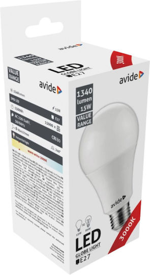 Jager LED Bulbs 15W For E27 Socket And A65 Shape Warm White 1340lm 10 Pieces