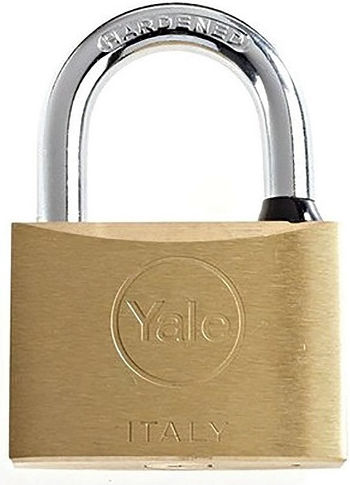 Yale Brass Padlock U-Shaped with Key 50mm