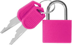 Benzi Padlock Brass With Key 20mm Fuchsia
