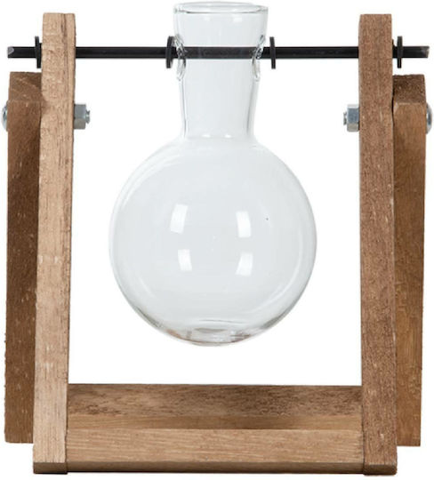 Esschert Design Hölzernes Vase Beige